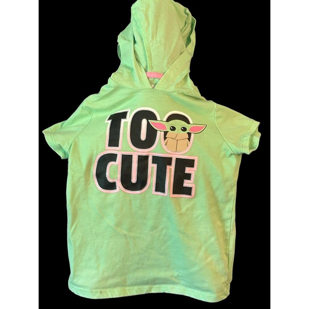 Baby‎ Yoda Star Wars  "Too Cute"5T Toddler Girls Hooded T Shirt